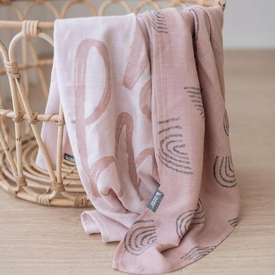 Minene Swaddle Wraps Pink 70x70cm. 2pcs
