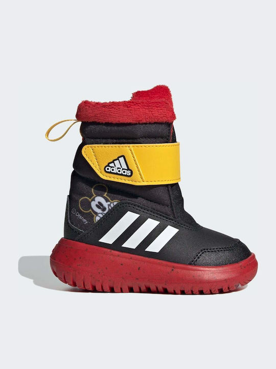 Winterplay x Disney Kinder-Schneestiefeletten mit Klettverschluss Core Black / Cloud White / Better Scarlet