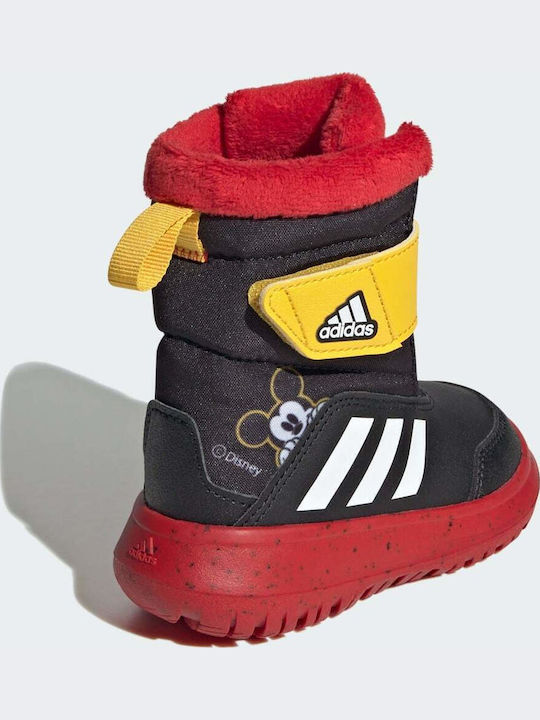 Winterplay x Disney Kinder-Schneestiefeletten mit Klettverschluss Core Black / Cloud White / Better Scarlet