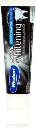 Wisdom Active Whitening Charcoal Zahnpasta mit Aktivkohle für Aufhellung 100ml