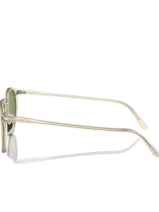 Oliver Peoples Bărbătești Ochelari de soare cu Transparent Cadru și Verde Lentilă