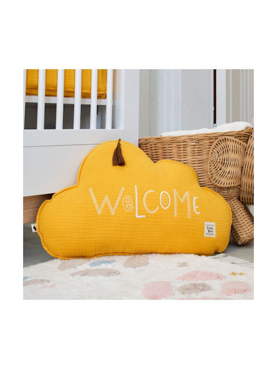 Funna Baby Crib Decorative Pillows Welcome Yellow 2pcs