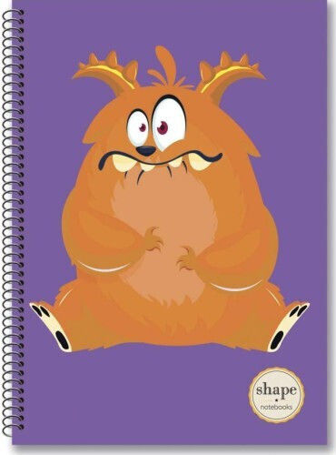 Shape Notebooks Spiral School Notebook Ruled B5 30 Paper Sheets Monsters (Various Designs or Colours)