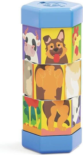 Quercetti Βρεφικό Παιχνίδι Tubo Mix & Match Rotating Animals για 24+ Μηνών
