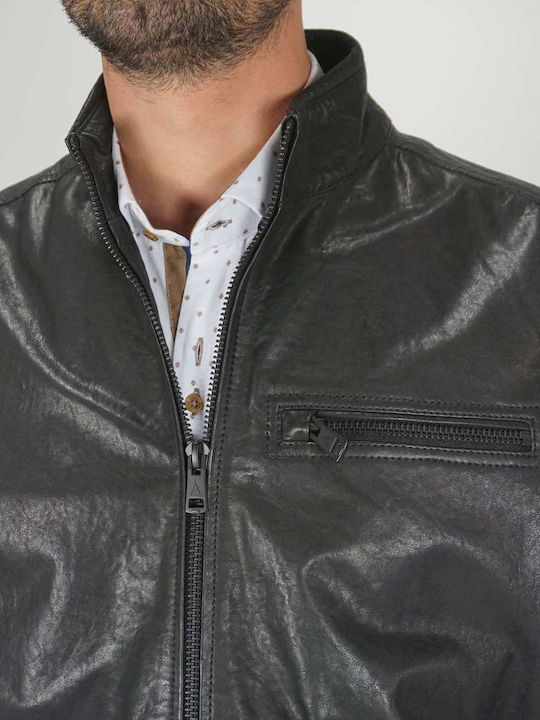 Arma Men's Winter Leather Jacket Black