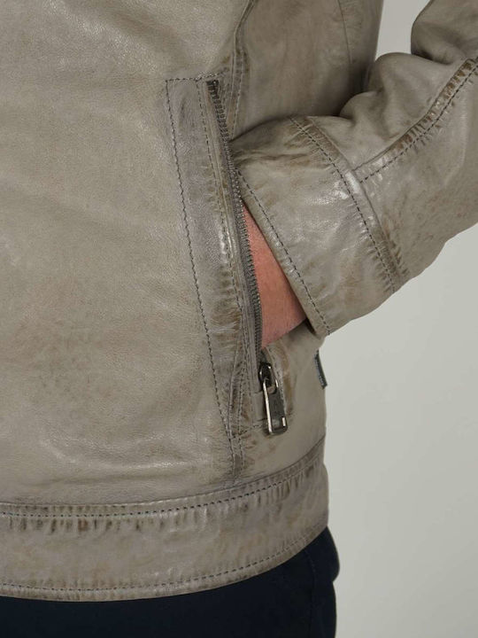 Leather Jacket Gray