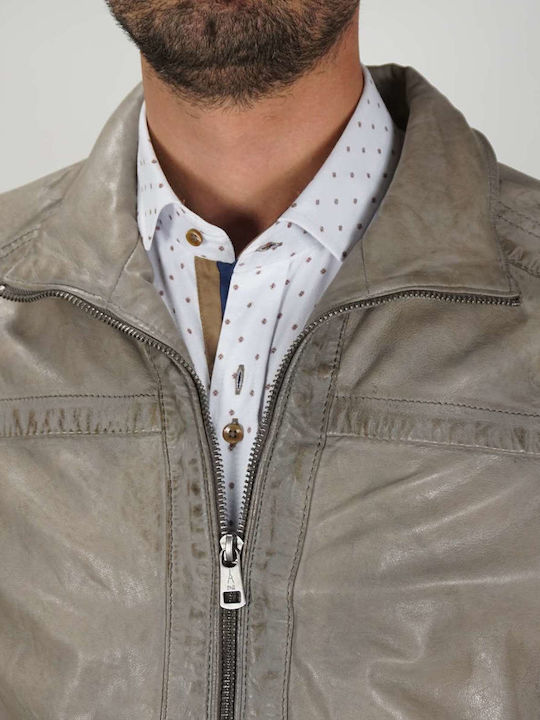 Leather Jacket Gray