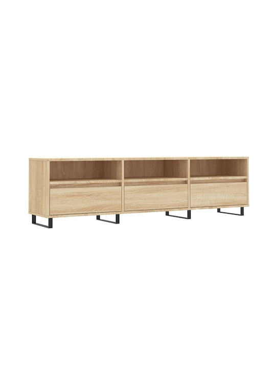 TV Stand Wooden Beige L150xW30xH44.5cm