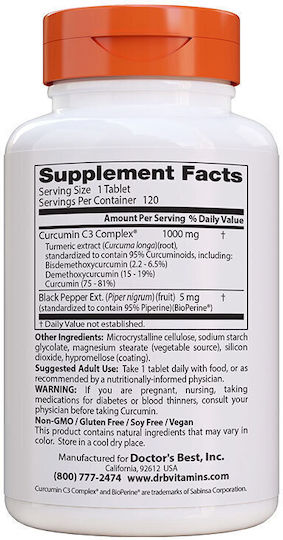 Doctor's Best High Absorption Curcumin 1000mg 120 file