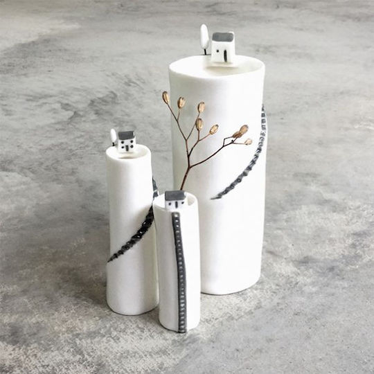 Synchronia Miniatură Decorativă Ceramică 6x6x15cm 1buc