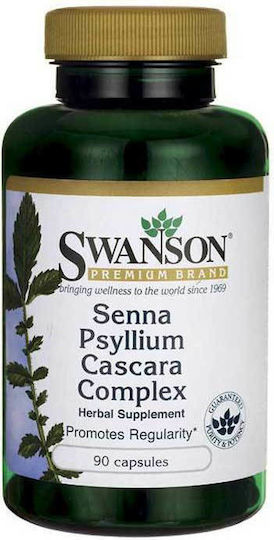Swanson Senna, Cascara & Psyllium Complex Συμπλήρωμα με Προβιοτικά 90 κάψουλες