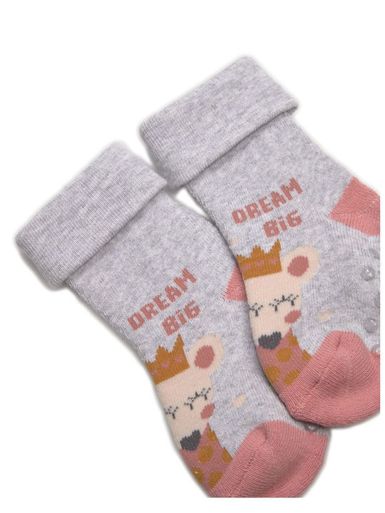 Ysabel Mora Girls 2 Pack Non-Slip Ankle Socks Gray