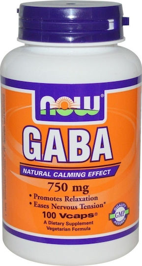 Now Foods GABA 750mg 100 Capsule