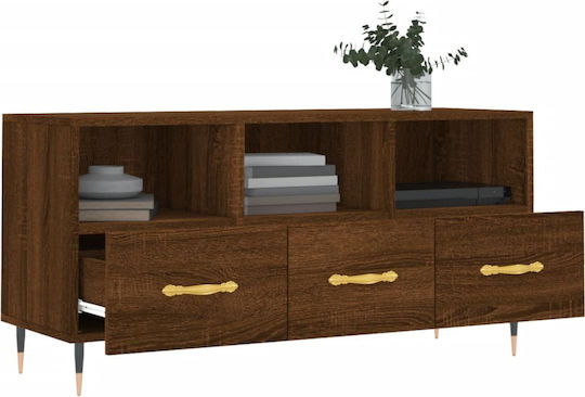 TV-Möbel Hölzernes Smoky Oak L102xB36xH50cm