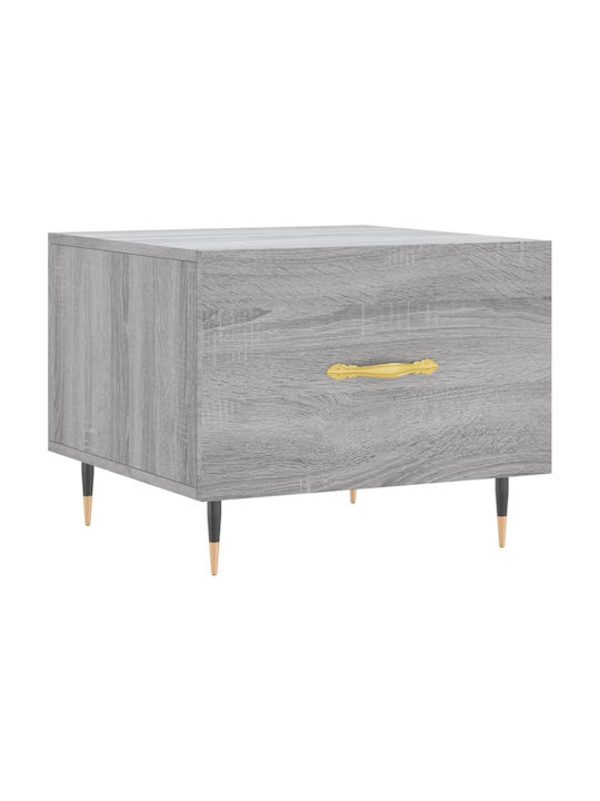 Square Wooden Side Table Gray L50xW50xH40cm