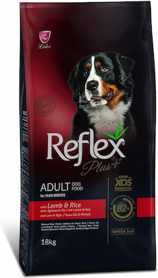 Reflex Plus Maxi Adult 18kg Ξηρά Τροφή για Ενήλικους Σκύλους Μεγαλόσωμων Φυλών με Αρνί