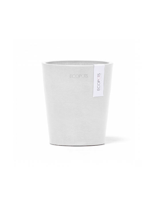 Ecopots Morinda Flower Pot Hanging 14x16cm in White Color 74.011.14W