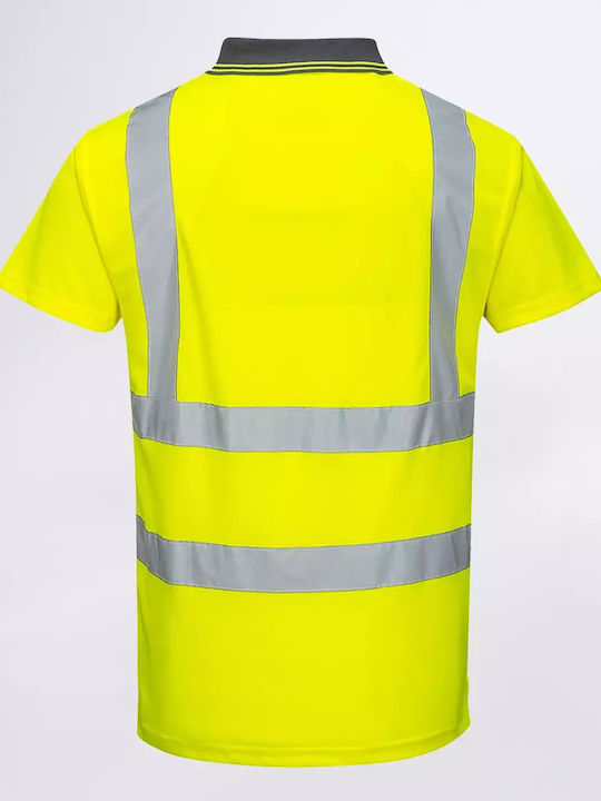 Portwest T-Shirt Εργασίας Κίτρινο με Ανακλαστικές Ταινίες