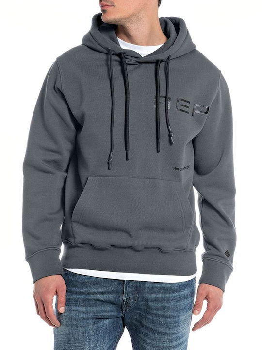 Replay Herren Sweatshirt mit Kapuze Gray