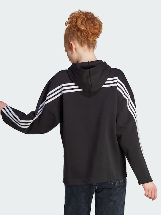 adidas sportswear W FI 3S Φούτερ Μαύρο με Κουκούλα