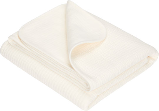 Little Dutch Κουβέρτα Κούνιας Pure Λευκή Soft White 110x140εκ.