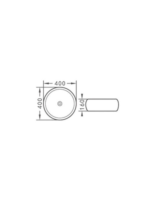 KLP 500004 Επικαθήμενος Νιπτήρας Πορσελάνης 40x40x16cm Χρυσός