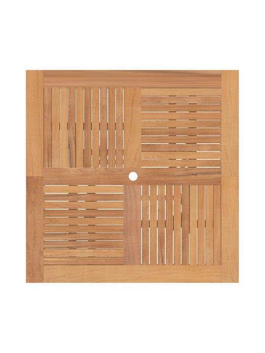 Tisch Zusammenklappbar Teak 120x120x75cm