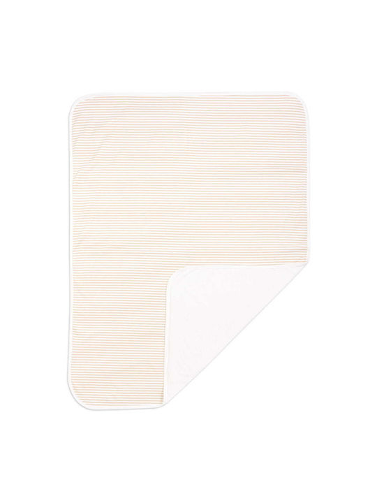 Jukki Κουβέρτα Αγκαλιάς & Λίκνου Πλεκτή Μπεζ Stripes 75x100εκ.