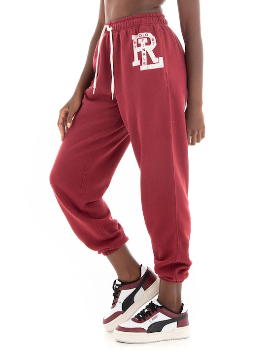 Ralph Lauren Damen-Sweatpants Jogger Burgundisch