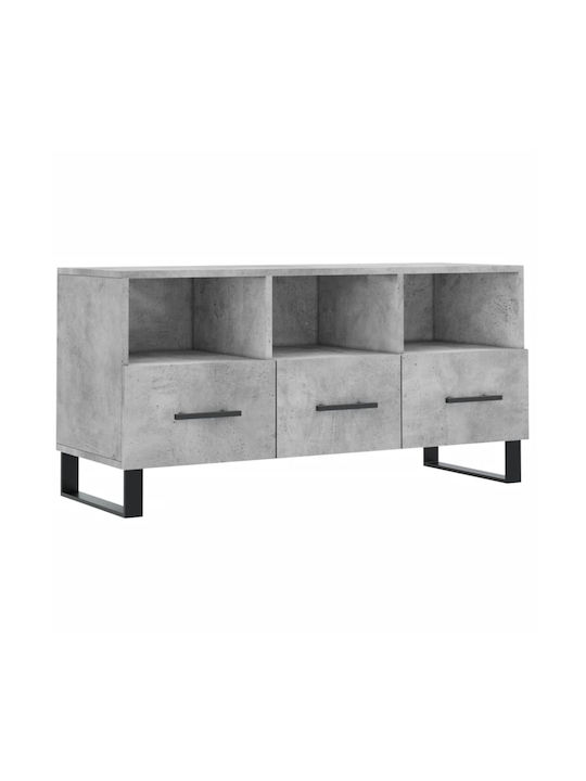 Particle Board TV Furniture with Drawers Gray L102xW36xH50cm