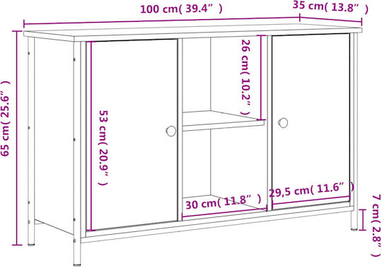 Stand TV Bej L100xA35xÎ65cm