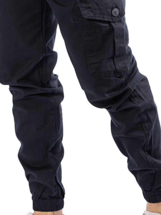 MEN'S CARGO PANTS WITH ELASTIC 1500 LACIVERT