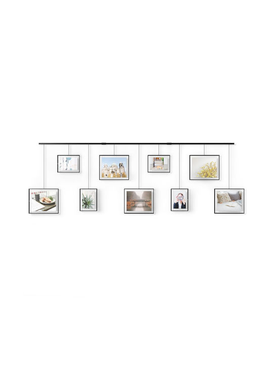 Umbra Multi Wall-Mounted Picture Frame 9 Photos Metallic Black 9 Pieces