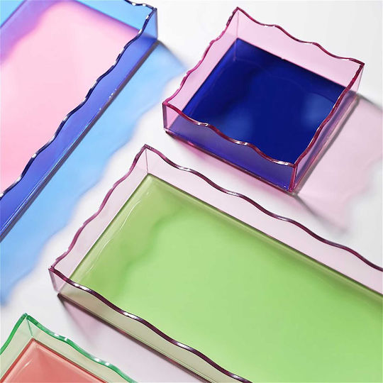 Glass Rectangular Decorative Tray 30x15x4.5cm