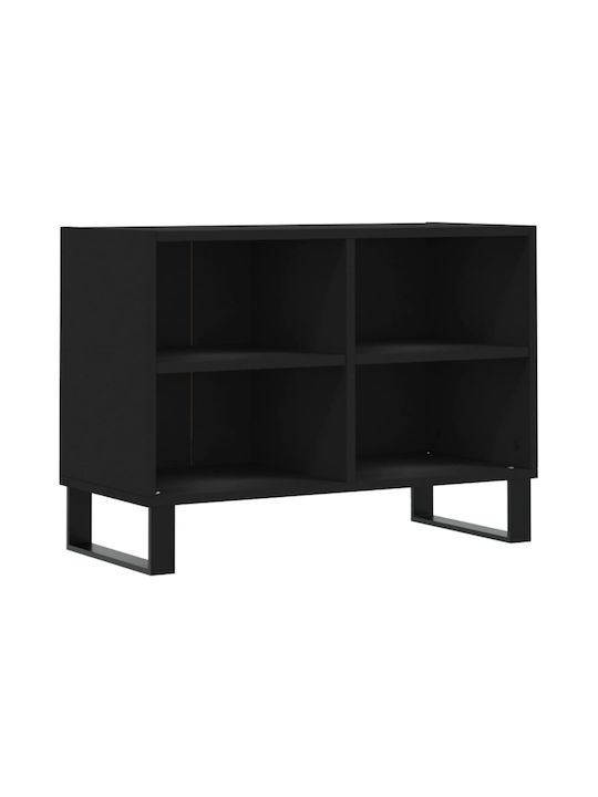 TV Stand Wooden Black L69.5xW30xH50cm