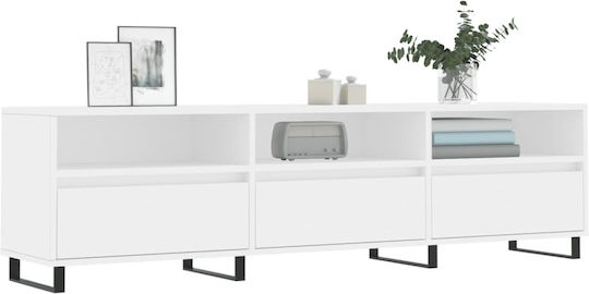 White TV Stand L150xD30xH44.5cm