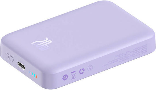 Baseus Mini Power Bank 10000mAh 20W с USB-C порт Power Delivery Лилав