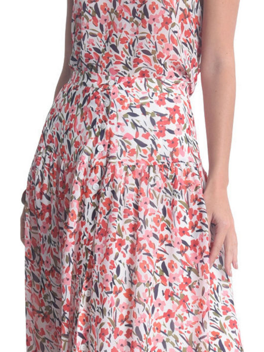 Midi Rock Blumen Rosa