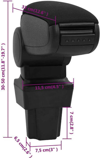vidaXL Car Armrest for Black