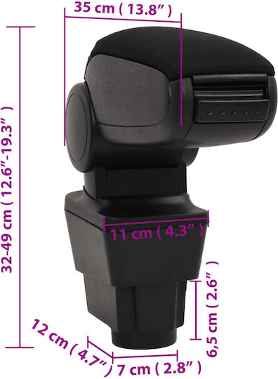vidaXL Τεμπέλης Αυτοκινήτου Συμβατός με Alfa Romeo Mito Fiat Grande Punto / Linea σε Μαύρο Χρώμα