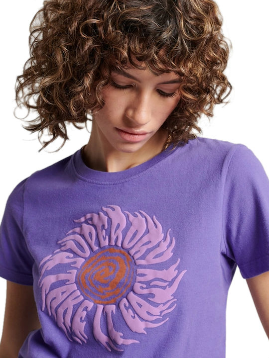 Superdry Vintage Tribal Women's T-shirt Purple