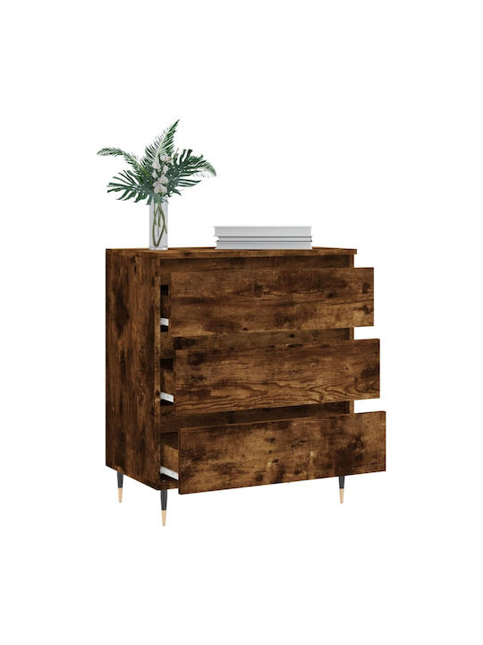 Wooden Chest of Drawers with 3 Drawers 60x35x70cm