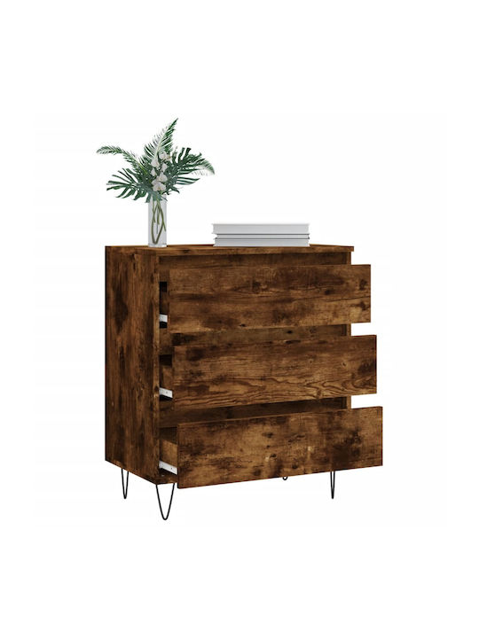 Wooden Chest of Drawers with 3 Drawers 60x35x70cm