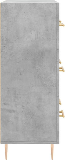 Comoda pentru Dormitor cu 3 sertare Gri 69.5x34x90buc