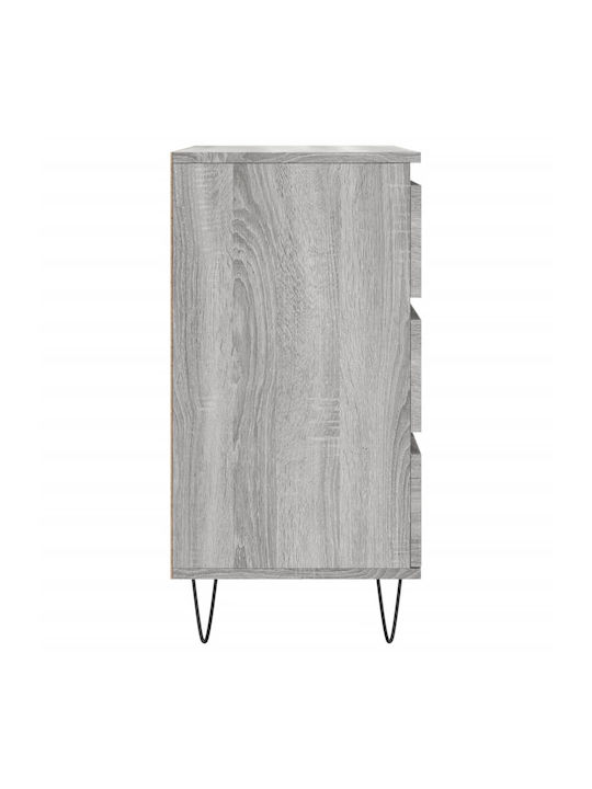 Wooden Bedroom Chest of Drawers with 3 Drawers 60x35x70cm