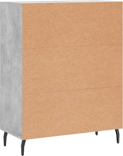 Comoda pentru Dormitor cu 3 sertare Gri 69.5x34x90buc