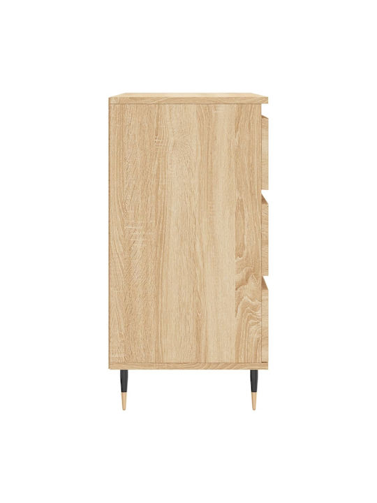 Wooden Chest of Drawers with 3 Drawers 60x35x70cm