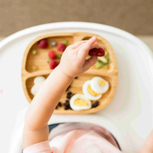 Eco Rascals Baby Food Plate made of Bamboo Orange