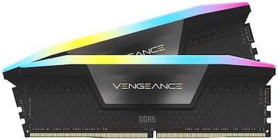 Corsair Vengeance RGB 48GB DDR5 RAM mit 2 Modulen (2x24GB) und Geschwindigkeit 7000 für Schreibtisch