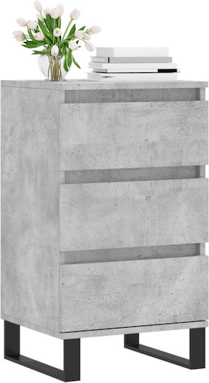 Comoda pentru Dormitor cu 3 sertare Gri 40x35x70buc